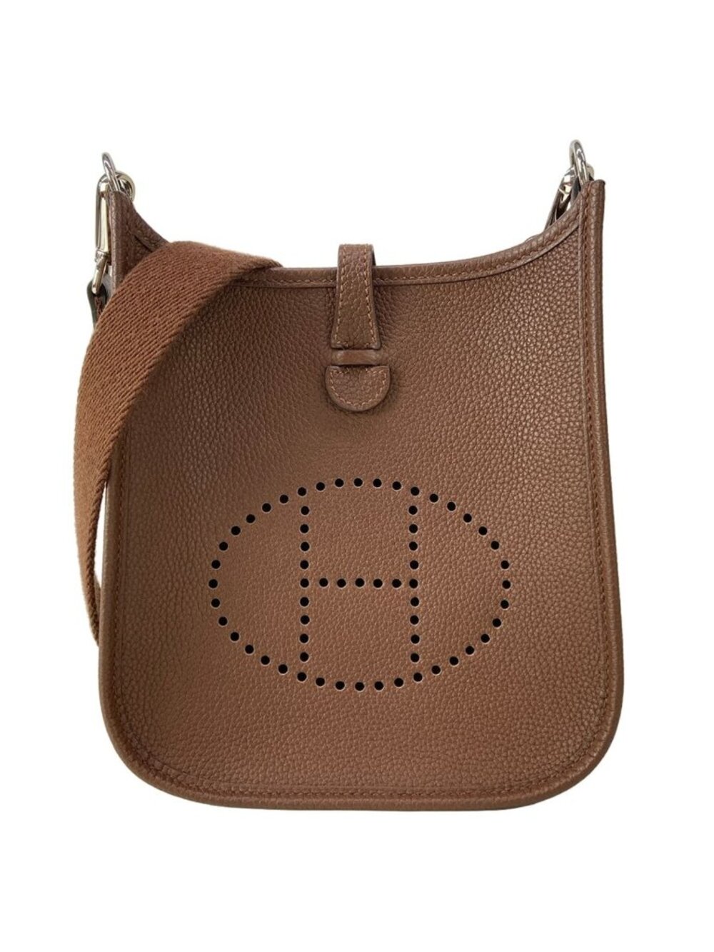 Hermes Shoulder Bag Evelyne TPM Amazon Cacao Silver - Picture 1 of 15